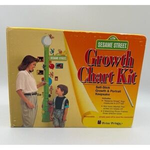 Vintage Sesame Street Growth Chart Kit Press Prints #9207 Wall Chart w/ Box